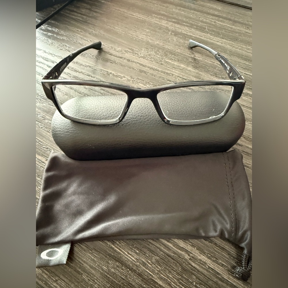 Oakley Black Rectangular Prescription Glasses